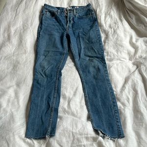 REDONE HIGH RISE ANKLE CROP